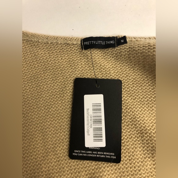 NWT PRETTY LITTLE THINGS KNITTED WRAP LIGHT SWEATER IN SIZE m - Picture 5 of 6